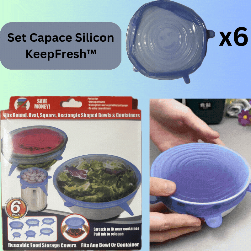 Set 6 Capace Universale din Silicon - KeepFresh™